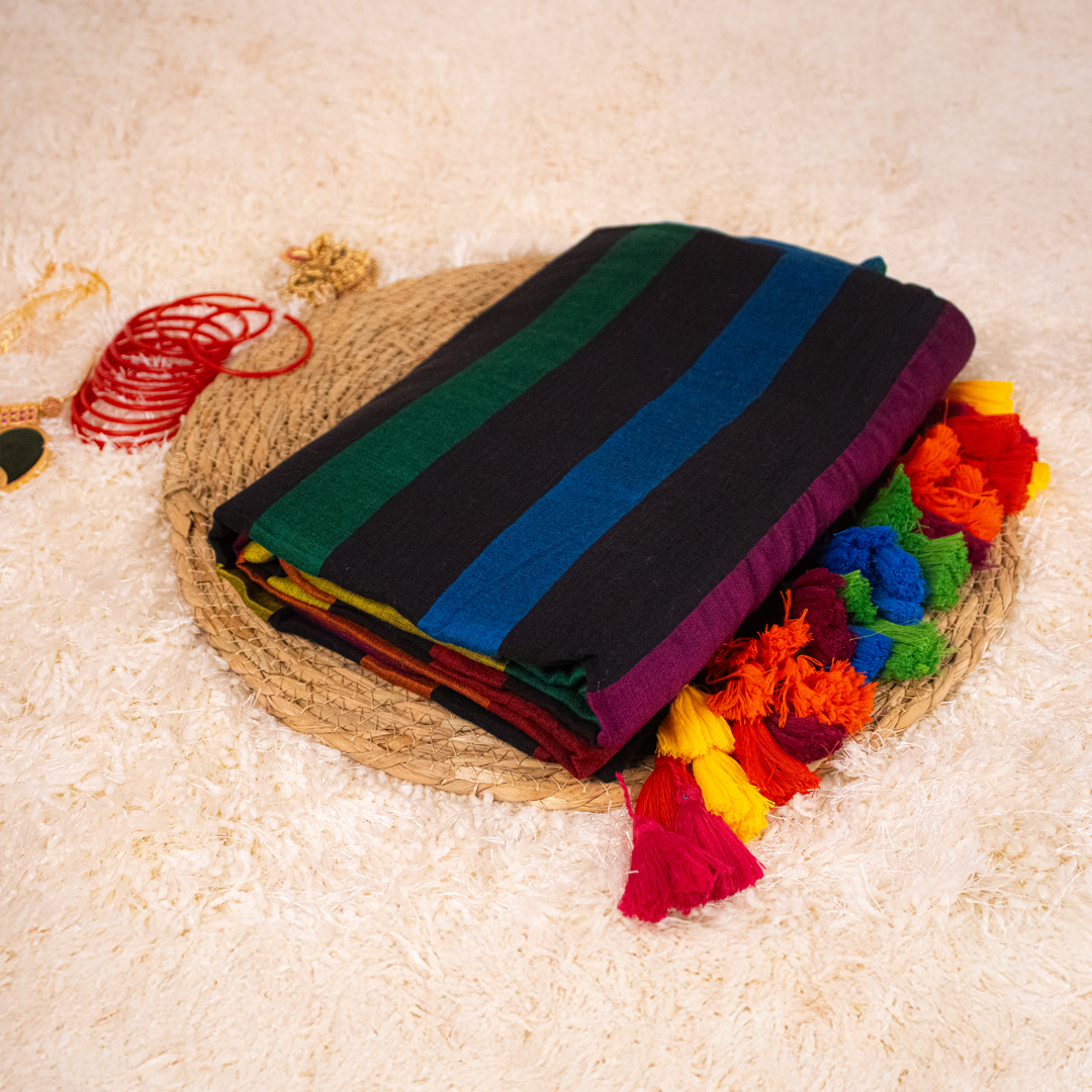 Rainbow Mul-cotton Saree