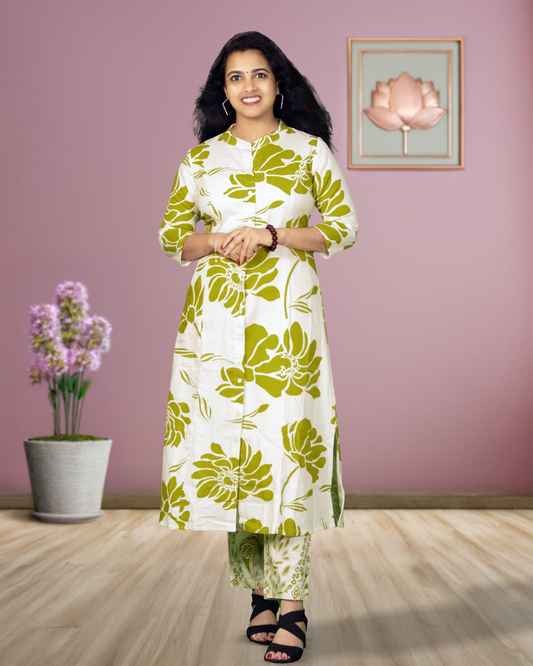 Olive Green Co-Ord set P-1214