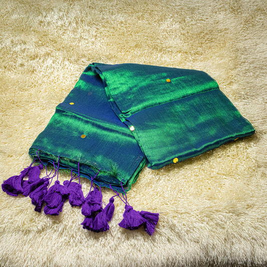 Premium Peacock Shade Tissue Slik Saree - Onam Saree- S01-04