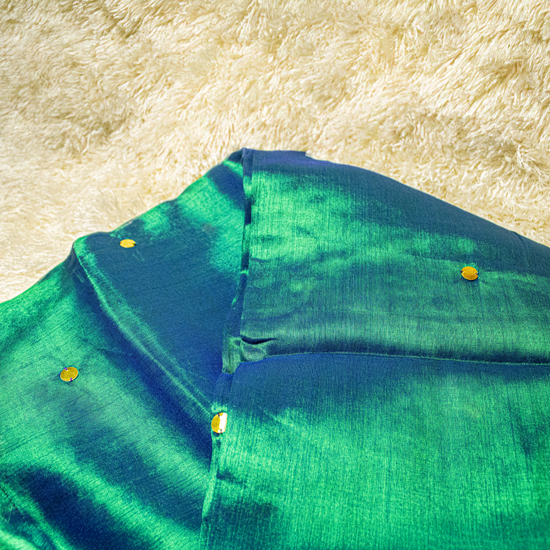 Premium Peacock Shade Tissue Slik Saree - Onam Saree- S01-04